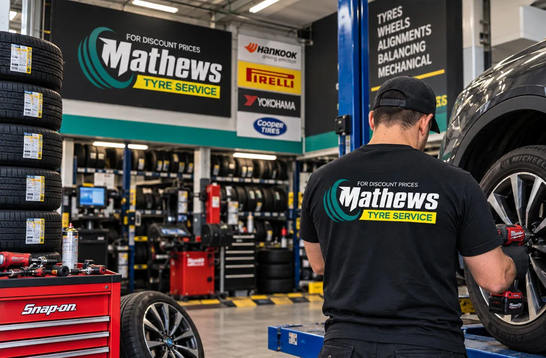 Mathews Tyres workshop